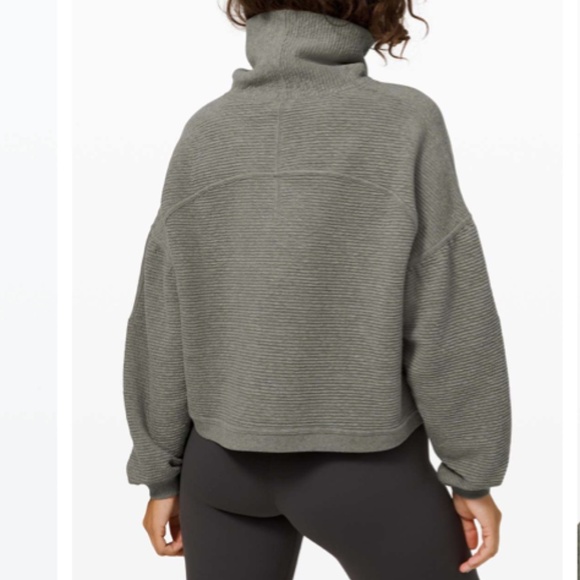 Lululemon Peaceful Moments Pullover Heathered Grey Sage - Picture 5 of 14